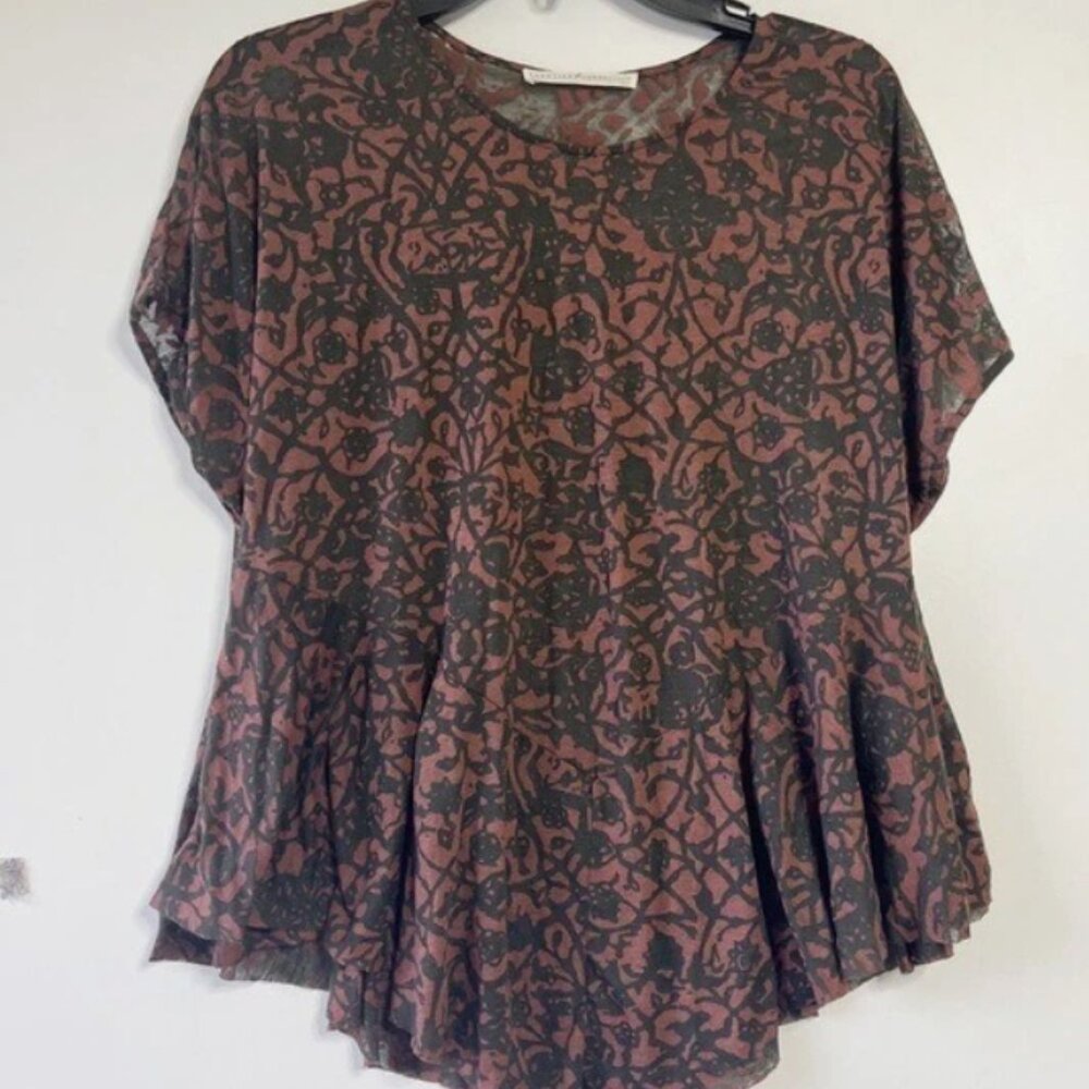 Peruvian Connection Burnout Lace Scroll “Anatolia” Top size M/L